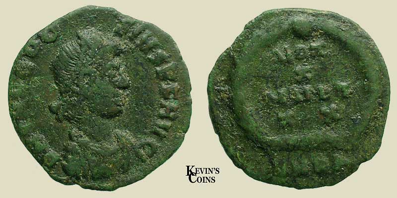 Theodosius I Half Centenionalis RIC 21 Cyzicus