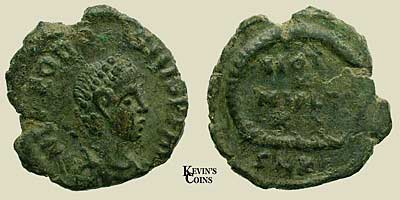 Theodosius I Half Centenionalis RIC 21 Cyzicus