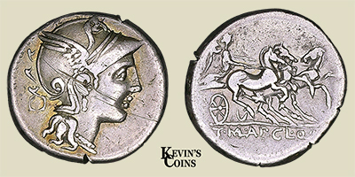 AR Denarius Appius Claudius Pulcher 62 B.C. Rome