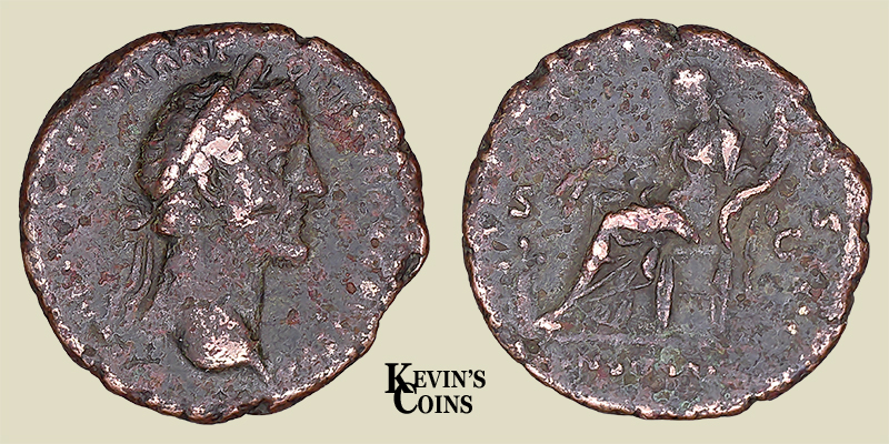 Copper As&nbsp;Struck AD 150-151 Rome RIC 880
