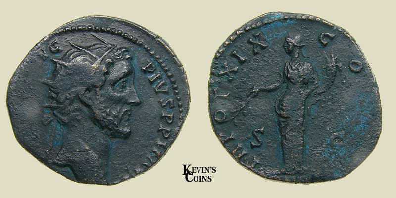 Brass Dupondius Struck AD 155-156 Rome RIC 952