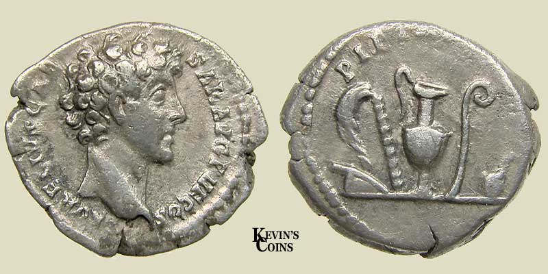 Silver Denarius as Caesar under Antoninus Pius RIC 424a