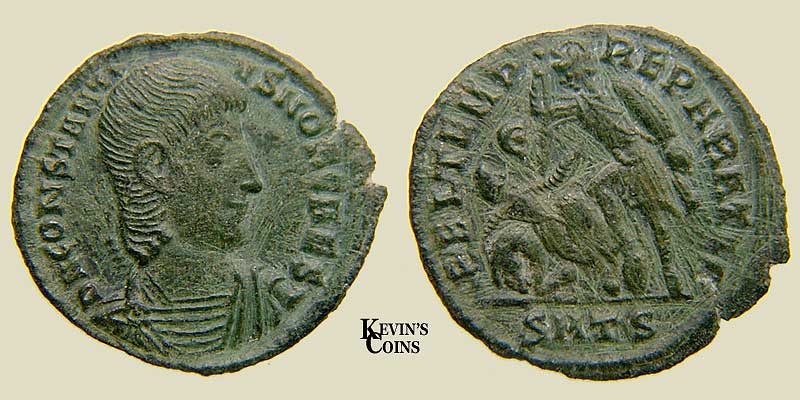 Constantius Gallus Billon Light Maiorina RIC 190 Thessalonica