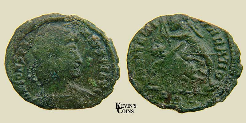 Constantius II Bronze Reduced Maiorina RIC 199 Aquelia