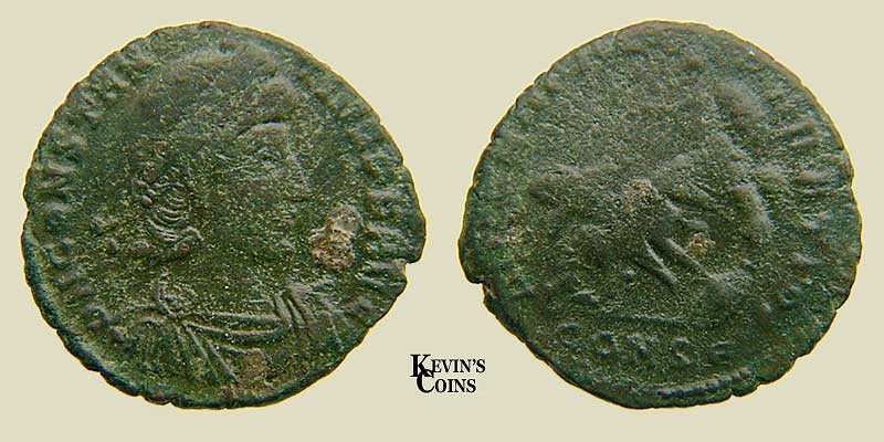 Constantius II Bronze Reduced Maiorina RIC 121 Constantinople