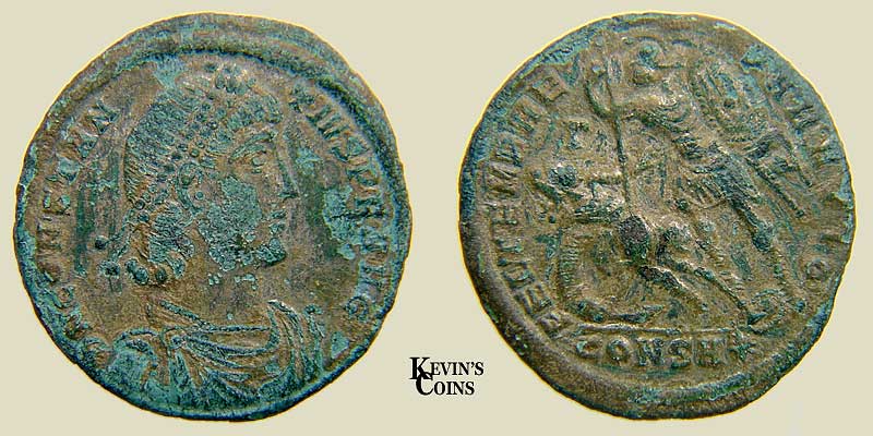 Constantius II Billon Heavy Maiorina RIC 82 Constantinople