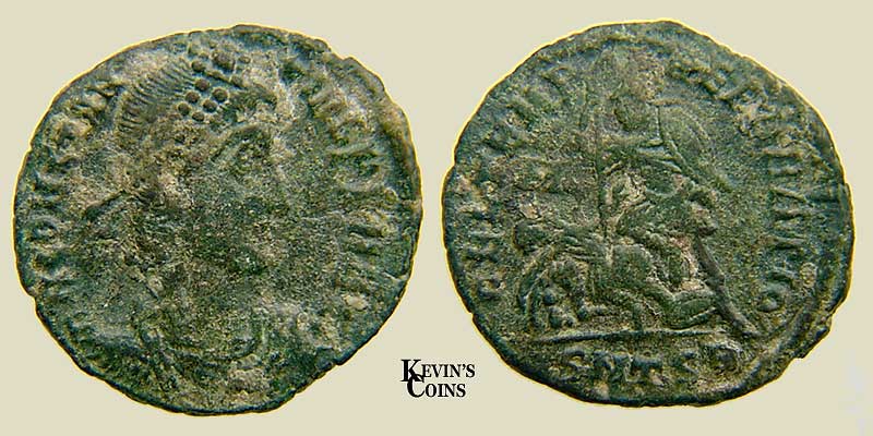 Constantius II Bronze Reduced Maiorina RIC 208 Thessalonica