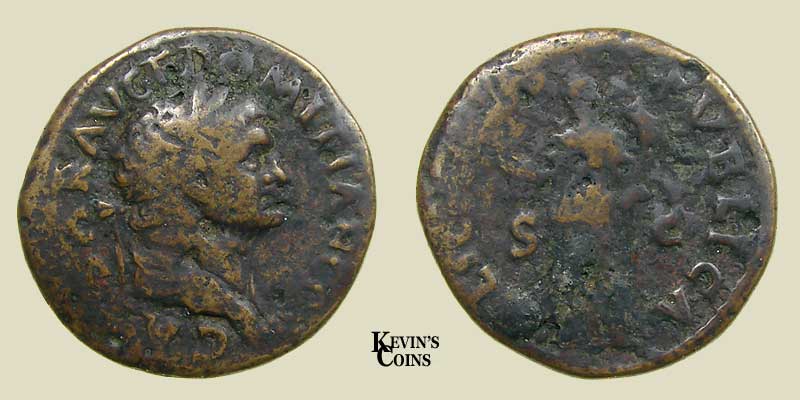 Copper As as Caesar under Vespasian RIC 722