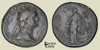 Brass Dupondius as Augustus, Rome RIC 405