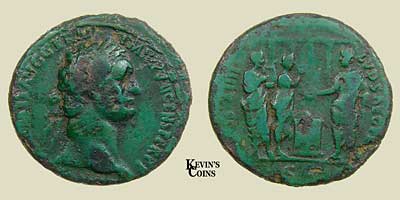 Copper As  as Augustus, Rome RIC 385a