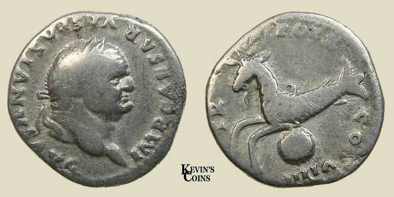 Silver Denarius Struck A.D. 79 Rome, RIC 118