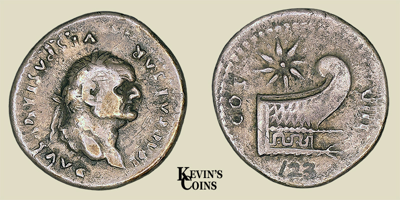 Silver Denarius Struck A.D. 77-78 Rome, RIC 108