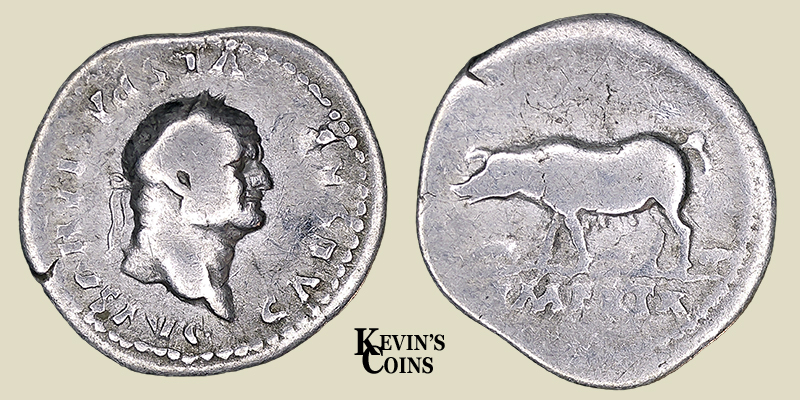 Silver Denarius Struck A.D. 78-79 Rome, RIC 109