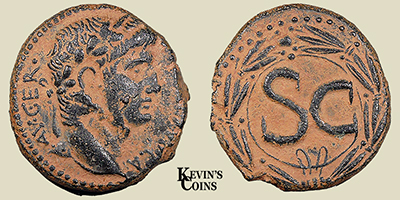 Claudius AE26 Syria, Antioch AD 41-54