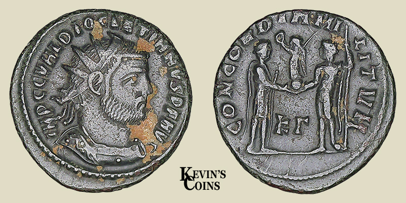 Bronze Post Reform Radiate of Diocletian RIC 15A