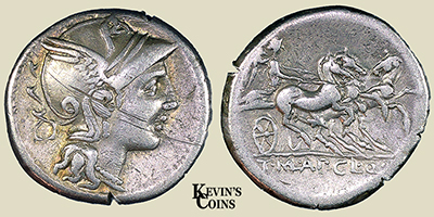 AR Denarius Appius Claudius Pulcher 62 B.C. Rome