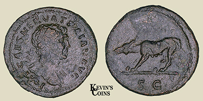 Copper Quadrans AD Struck 107  Rome RIC 694